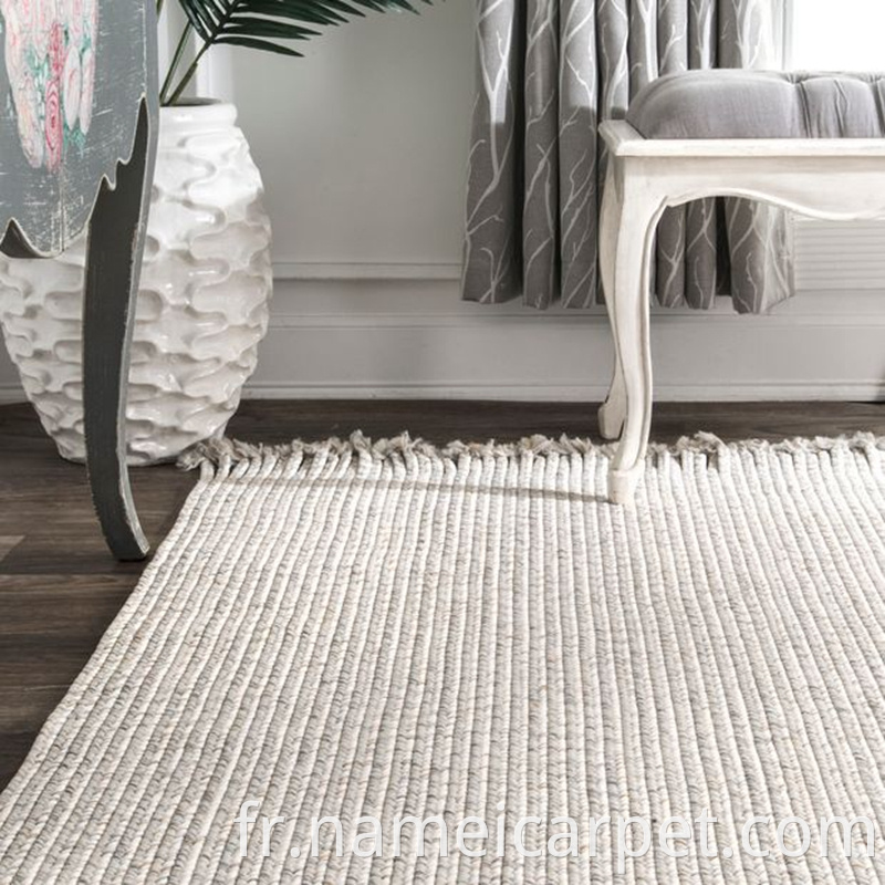 Polypropylene Braided Woven Indoor Outdoor Carpet Rug Floor Mats With Tassels 34